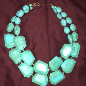 Chunky Teal costume necklace
